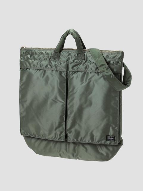 Nigel Cabourn Porter-Yoshida & Co Tanker 2-Way Helmet Bag in Sage Green