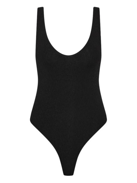 REBECCA VALLANCE Arial ribbed scoop-neck bodysuit
