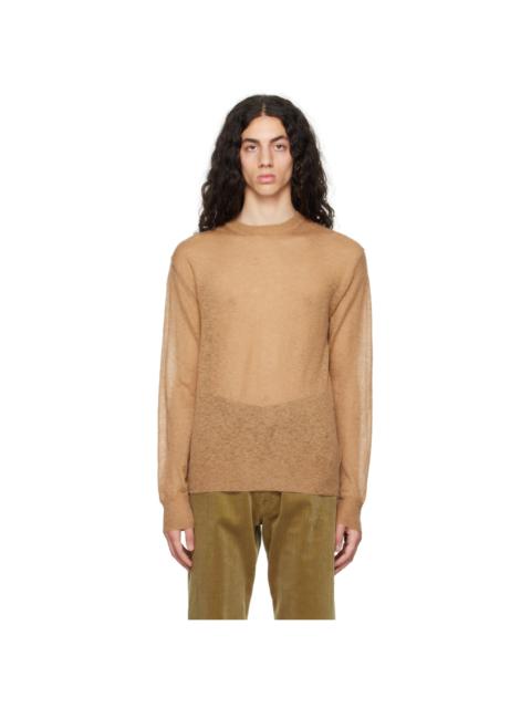 AURALEE Tan Crewneck Sweater