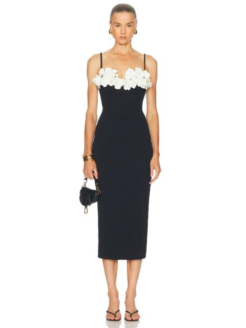 PatBO Breeze Jacquard Colorblock Midi Dress