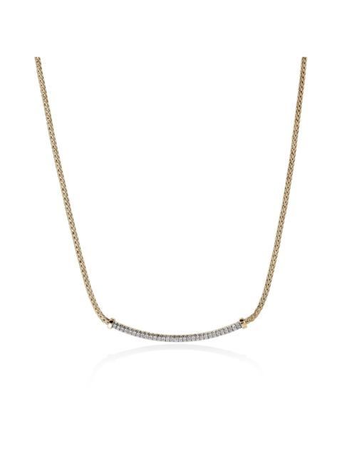 JOHN HARDY JH Essential Pavé Necklace, Gold, Diamonds, 1.8MM