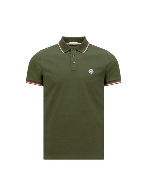 Moncler TRICOLOR COTTON POLO SHIRT
