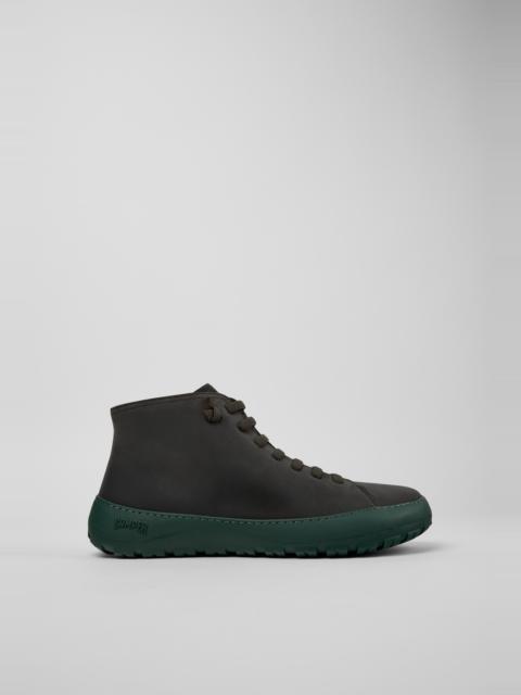CAMPER Peu Serra 360º Durable Gray Nubuck Ankle Boots for Men.