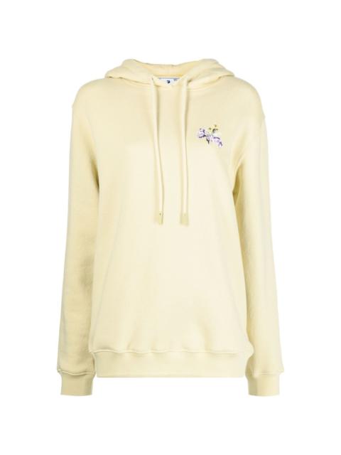 floral embroidered arrows hoodie