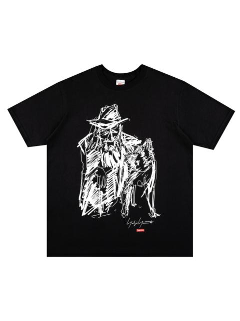 Supreme Yohji Yamamoto Scribble Wolf Tee - ヨウジ ヤマモト Supreme Supreme x Yohji Yamamoto Scribble Wolf Tee 'Black