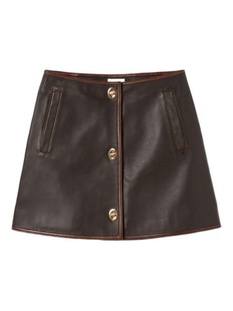 Claudie Pierlot A-line leather mini skirt