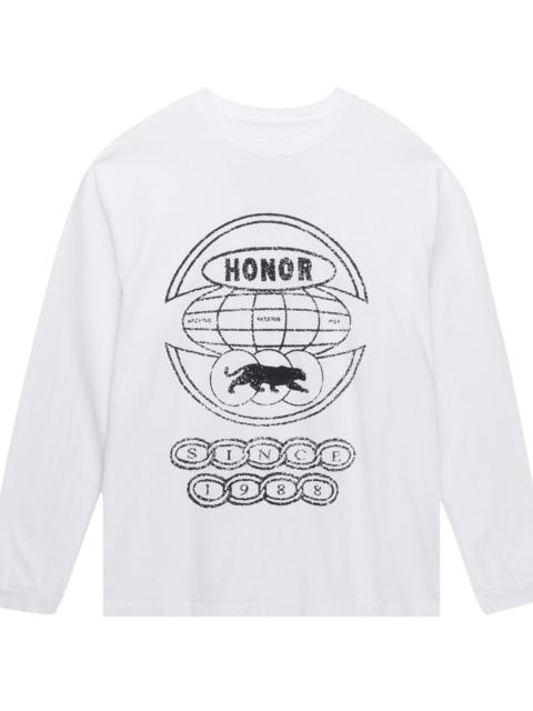 HONOR THE GIFT Global Logo Long Sleeve Tee "White" HTG250545 WHIT
