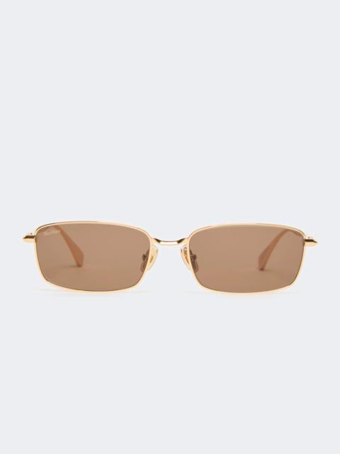 Max Mara SARONG Rectangular sunglasses - GOLD BROWN