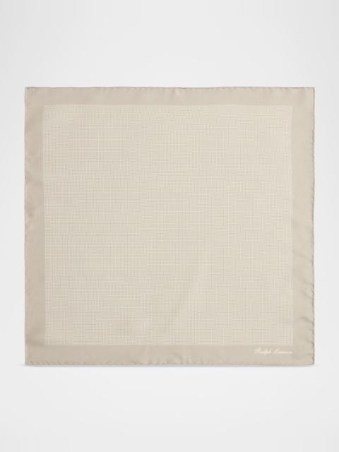 Ralph Lauren Men's Pin Dot Silk Pocket Square