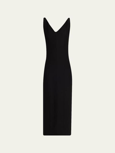 ADAM LIPPES Willa Sleeveless Silk Wool Midi Dress