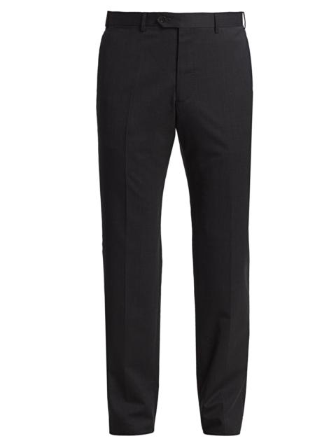 GIORGIO ARMANI Men's Wool Trousers - Dark Heather Grey