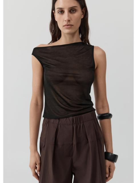 ST. AGNI St. Agni Fine Jersey Asymm Top - Black