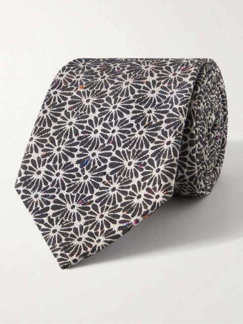 Paul Smith 7cm Floral-Jacquard Cotton and Silk-Blend Tie