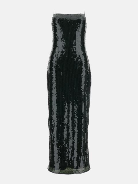 ROTATE Long sequined slip dress
