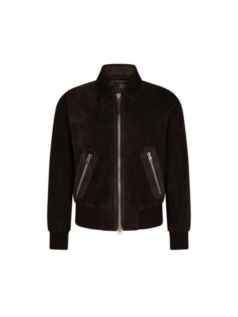 CASHMERE SUEDE COLLAR BLOUSON