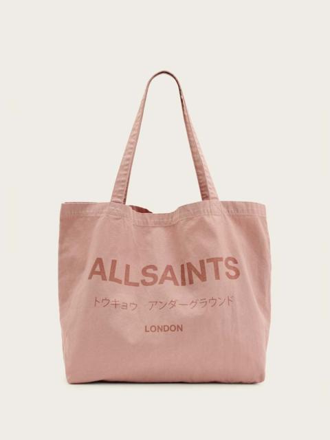 ALLSAINTS UNDERGROUND LOGO PRINTED TOTE BAG