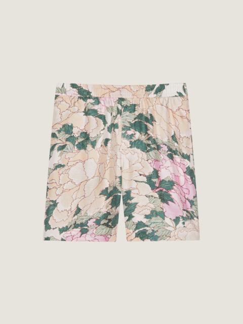 Givenchy BERMUDA SHORTS IN SILK WITH PASTEL FLOWERS PRINT
