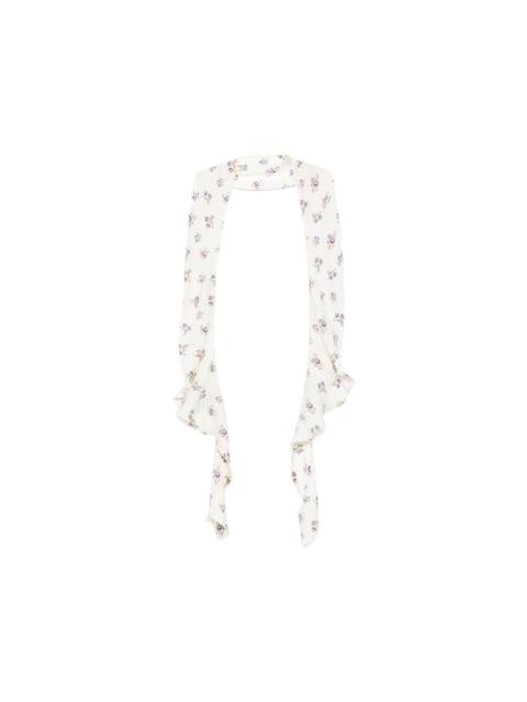 DOROTHEE SCHUMACHER ruffled floral-print scarf