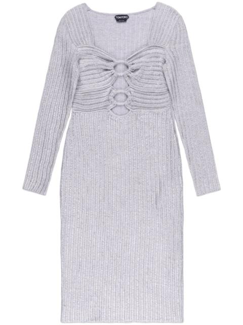 TOM FORD cut-out detailing ribbed-knit dress