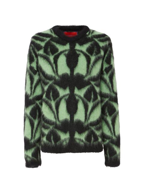 La DoubleJ intarsia-knit long-sleeve jumper