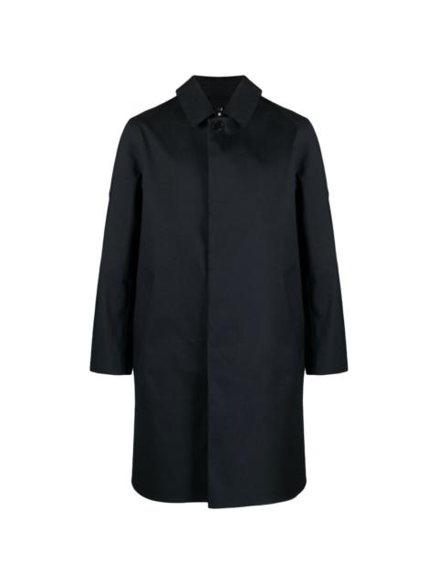 single-breasted cotton trench coat