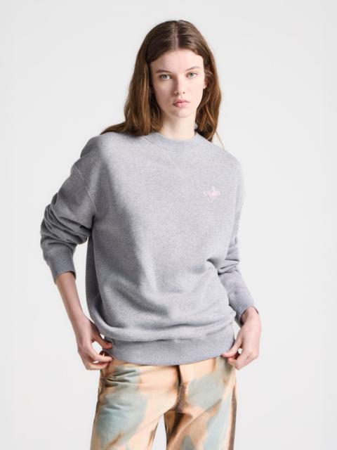 JW Anderson WOMENS RIBBON ANCHOR SWEATSHIRT IN MID GREY MELANGE