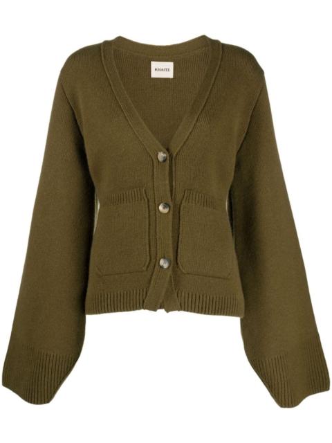 KHAITE Scarlet wide-sleeves knit cardigan