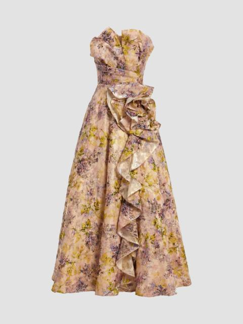 MAC DUGGAL Women's Floral Embossed Organza Ballgown - Blush Multi