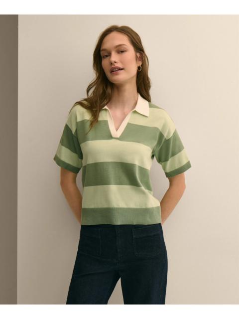 Brooks Brothers Supima® Cotton Short-Sleeve Rugby Polo Sweater