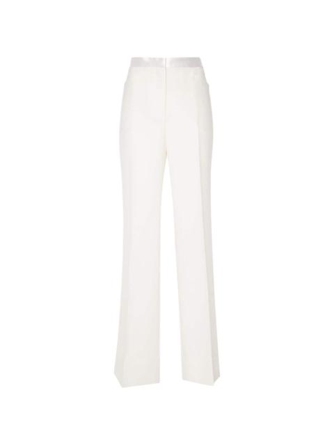 pressed-crease straight trousers