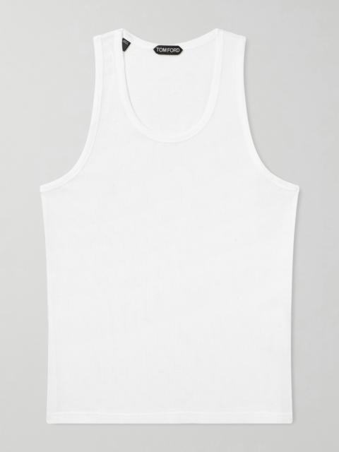 TOM FORD Open-Knit Cotton Tank Top