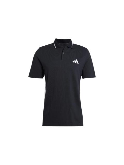 adidas adidas Essentials 3-Stripes Pique Polo Shirt Black/White