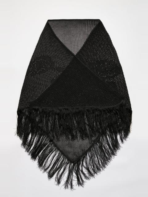 Our Legacy Triangle Scarf Black Smooth Viscose