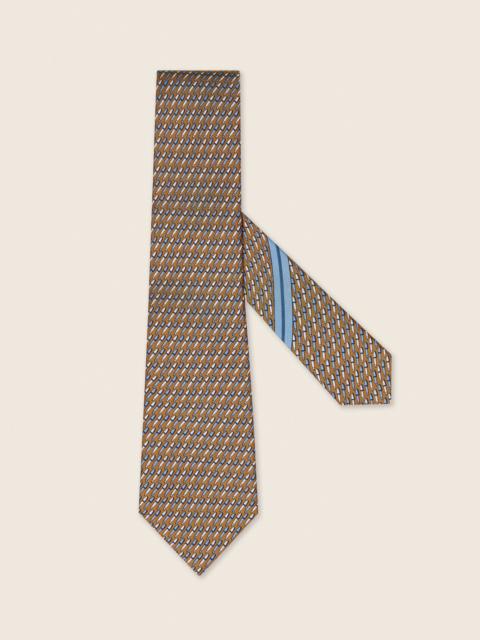 ZEGNA DARK ORANGE SILK TIE
