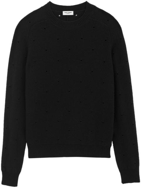 SAINT LAURENT openwork wool jumper