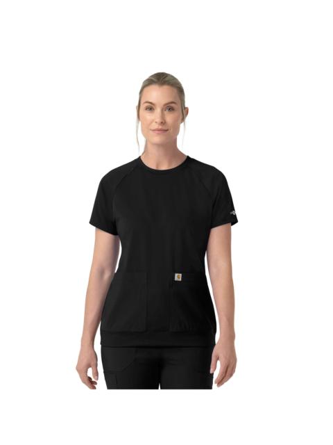 Carhartt Women's Force Cross-Flex Knit Crew Neck Scrub Top