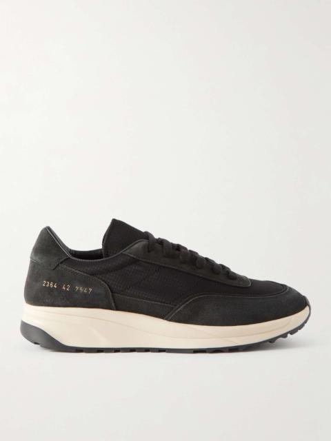 Track 80 Leather-Trimmed Suede and Ripstop Sneakers