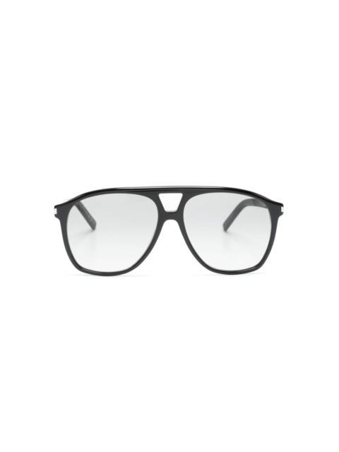 oversized pilot-frame sunglasses