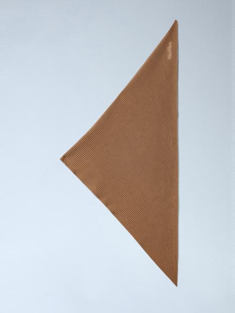 Max Mara Ribbed Knit Triangle Scarf