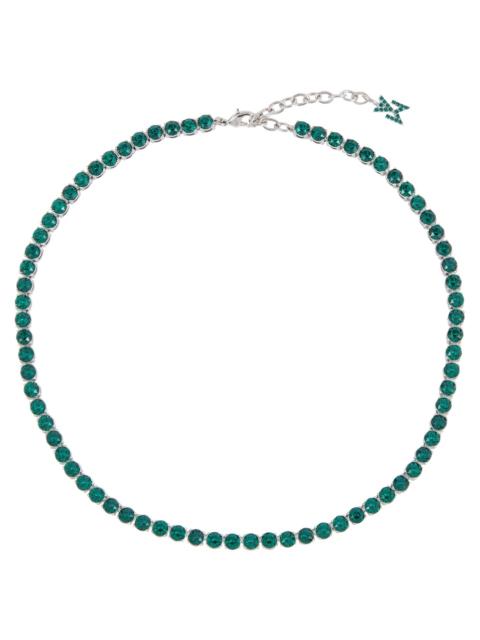 Amina Muaddi Tennis crystal-embellished necklace