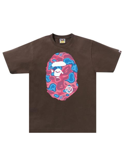 BAPE Liquid Camo Big Ape Head Tee 'Brown'