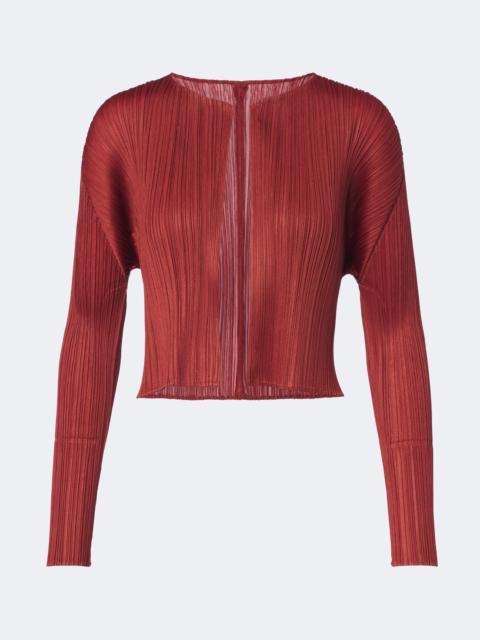 Pleats Please Issey Miyake Monthly Colors: September pleated cardigan