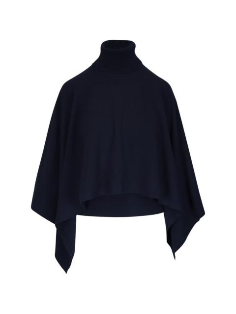 MICHAEL KORS midnight draped turtleneck caftan top