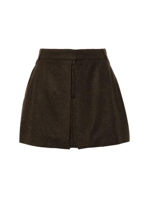 virgin wool mini skirt