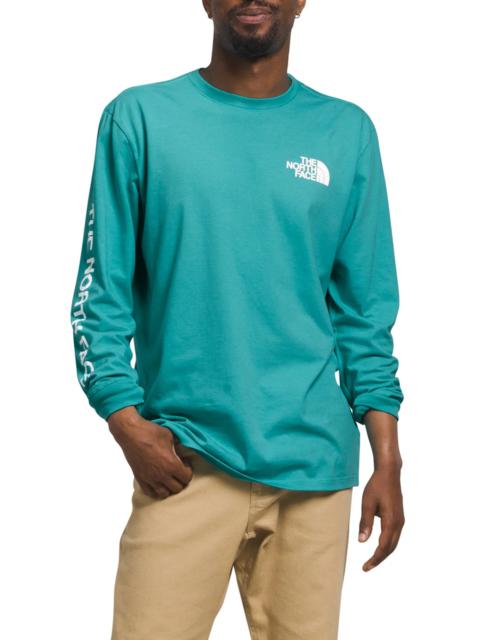 Hit Long Sleeve Graphic Tee in Apres Blue/Tnf White