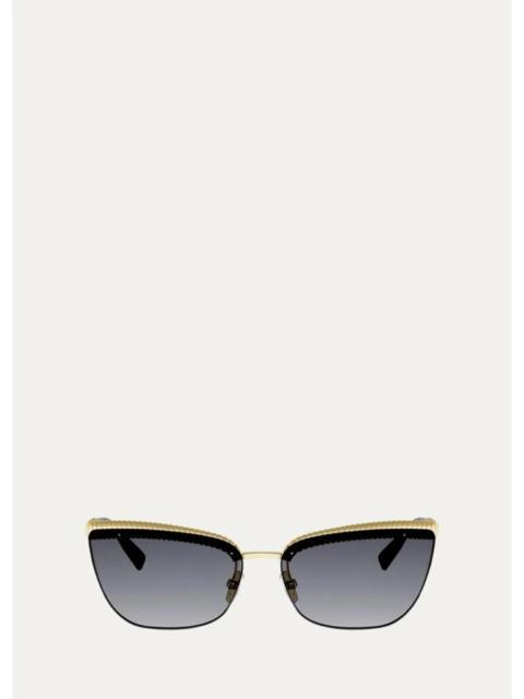 BVLGARI Tubogas 61MM Cat-Eye Sunglasses