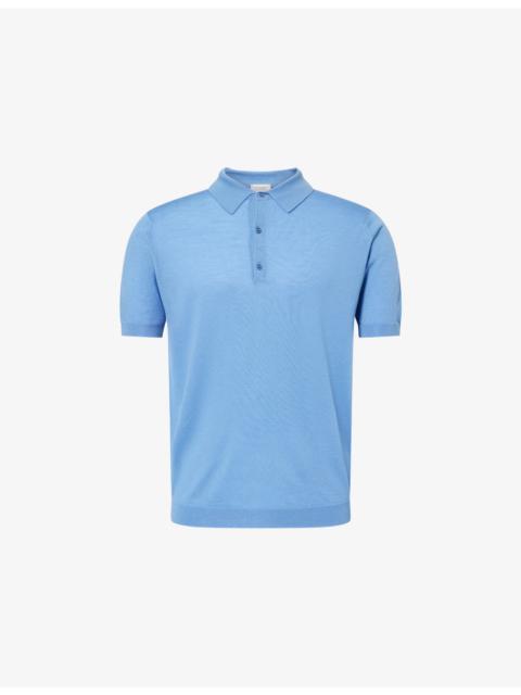 JOHN SMEDLEY Macloud Short-Sleeve Merino-Wool Polo Jumper