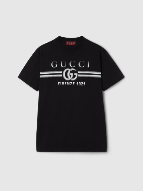 GUCCI Cotton jersey T-shirt with Gucci print