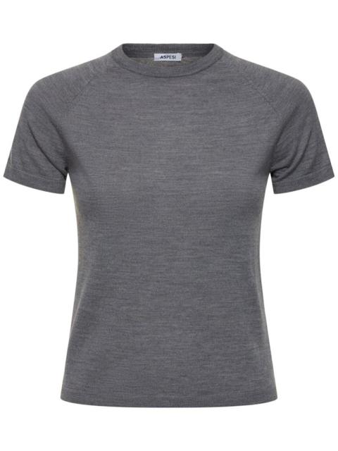 Merino wool knit crewneck t-shirt