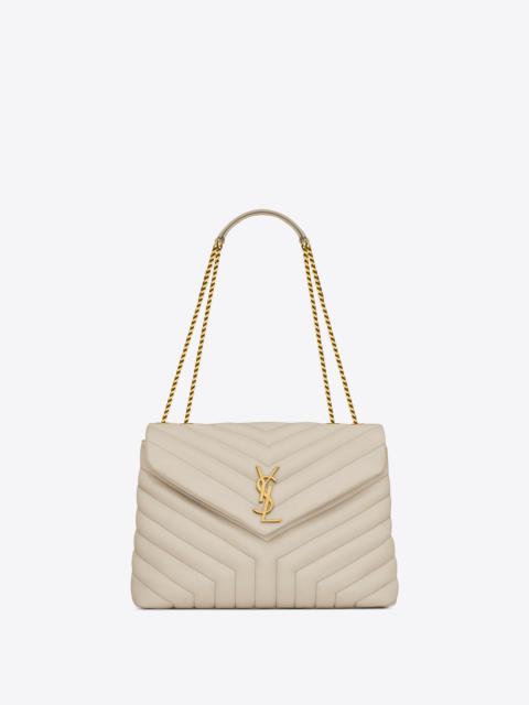 SAINT LAURENT loulou medium chain bag in matelassé "y" leather